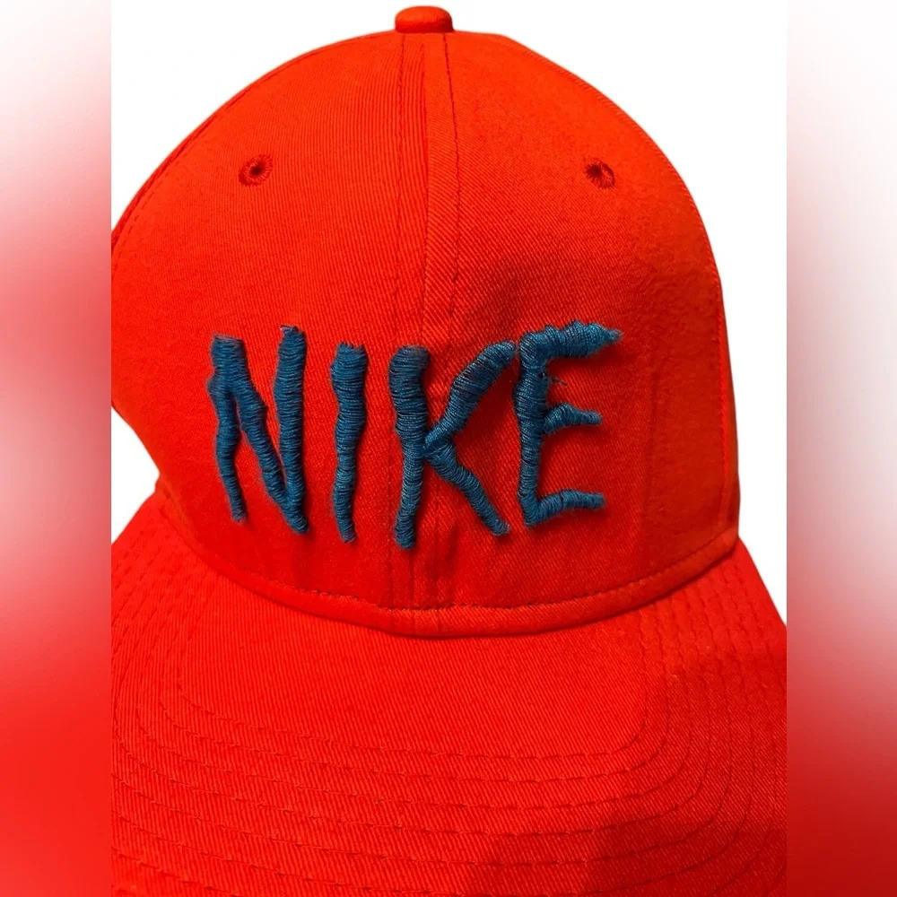 Nike x Neckface Adjustable Red Blue Snapback Hat Cap RARE Nike Neckface - Picture 2 of 5